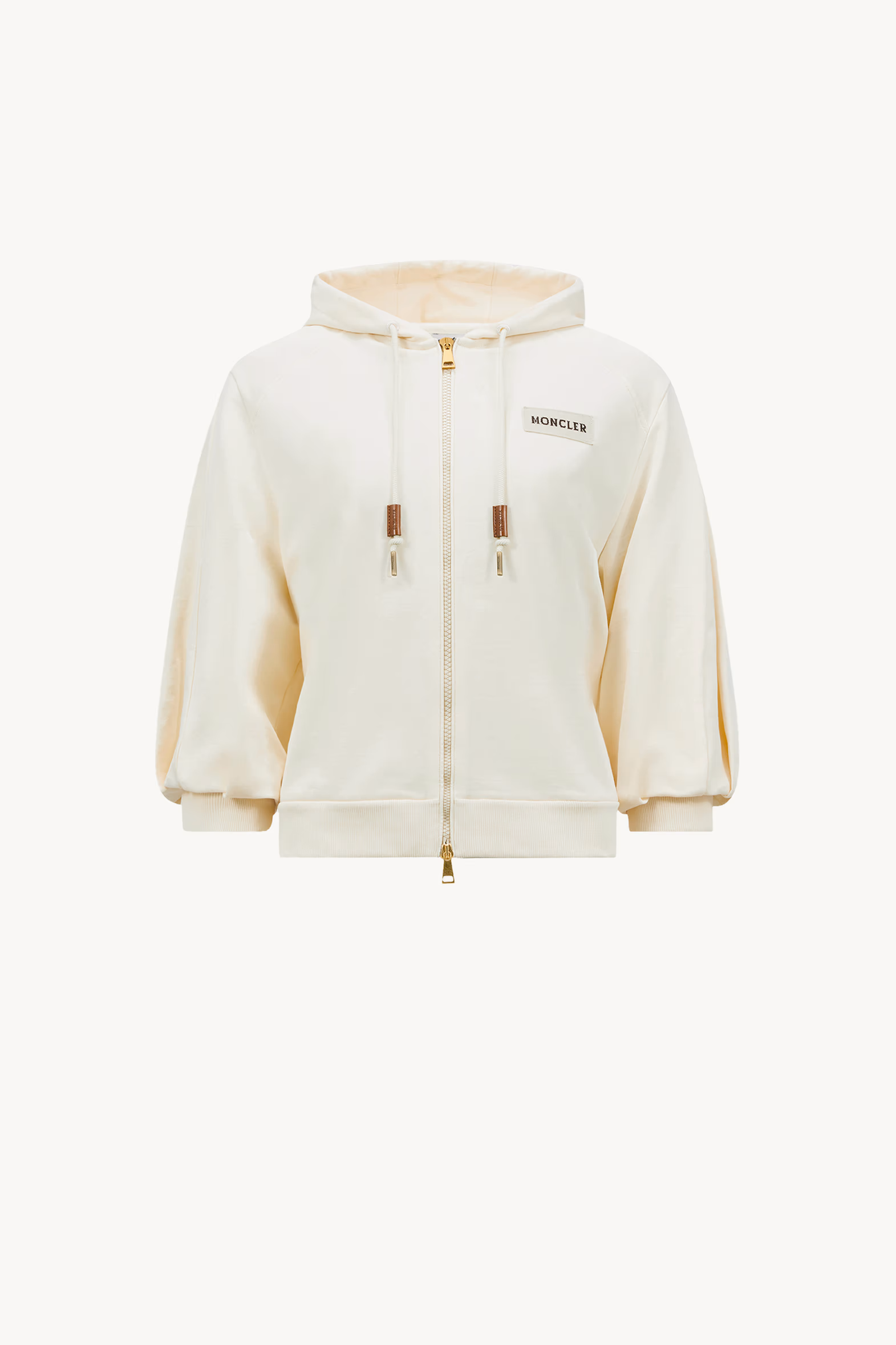 Cárdigan de algodón con capucha y cremallera Mujer Blanco Moncler 2